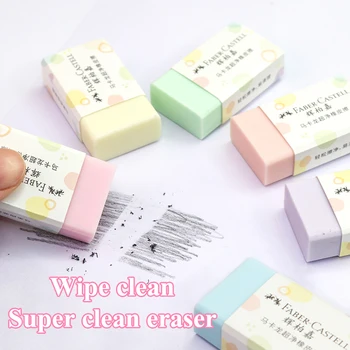 FABER CASTELL Macaron Color Ultra/Super Clean Eraser/Rubber Exam Special Study Stationery Eraser, Soft Less Crumb Trinasers 187038 - Nuotrauka 2  