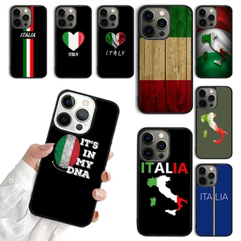Italija Italija Nacionalinės vėliavos apsauginis telefono dėklas, skirtas iPhone 15 11 12 13 14 Pro Max Mini dangtelis, skirtas iPhone XS Max XR 7 8 Plus - Nuotrauka 1  