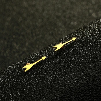 Kinitial lazeriu raižytos mados nerūdijančio plieno auskarai strėlės smeigtuko auskarai, dovana hipiui, jubiliejinė dovana - Nuotrauka 1  