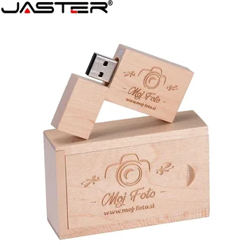 nemokamas lazerinis graviravimas USB atmintinė 128GB Maple Wood dovanų dėžutė Pendrive 64GB Creative Memory Stick 32GB Real Capacity U diskas 8GB - Nuotrauka 1  
