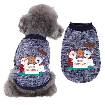 Naminiai šunys Megztiniai Kalėdų Helovinas Šilti marškinėliai Augintiniai Vilnos drabužiai Šuniuko katės kostiumas su rankovėmis Čihuahua meškiukui - Nuotrauka 2  