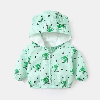 Baby Cartoon Full Print Baby Coat Spring and Autumn Fashion Top Boy Girl Baby Baby Baby Tide - Nuotrauka 2  