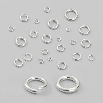 10vnt 925 svarų sterlingų sidabro atviri šuolių žiedai padalinti žiedų jungtys 