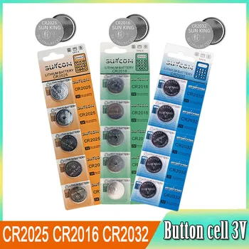 5-50PCS 3V 85/155/220mAh CR2025 CR2016 CR2032 sagos formos baterijos Ličio elementų monetų laikrodžio skaičiuoklės baterija - Nuotrauka 1  