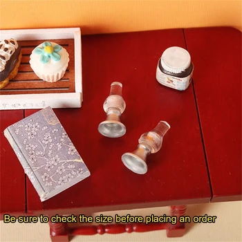 2Vnt 1:12 Lėlių namelis Miniatiūriniai žvakių laikikliai Candelabra modelis Namų dekoras Vaikai apsimeta žais Žaislai Lėlių namai Retro aksesuarai - Nuotrauka 1  