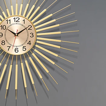 Svetainė Šviesus prabangus auksinis sieninis laikrodis Pagrindinis Kūrybinė asmenybė Menas Mada Europos laikrodis Sieninis vonios kambario dekoravimas ZY50GZ - Nuotrauka 2  