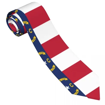 Mens Tie Classic Skinny Flag Of North Carolina Neckties Narrow Collar Slim Casual Tie Accessories Gift - Nuotrauka 1  