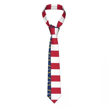 Mens Tie Classic Skinny Flag Of North Carolina Neckties Narrow Collar Slim Casual Tie Accessories Gift - Nuotrauka 2  