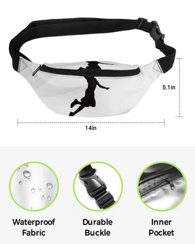Basketball Sport Grey Waist Packs Shoulder Bag Unisex Messenger Bag Casual Fashion Fanny Pack for Women - Nuotrauka 2  