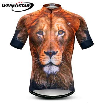 2021 3D Liūtas Vyrai trumpomis rankovėmis Dviračių marškinėliai Mtb Uniforma Drabužiai Dviratis Dėvėti drabužius Maillot Ropa Ciclismo Kaukolė Vilkas - Nuotrauka 1  