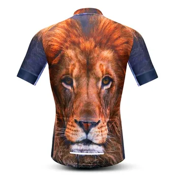2021 3D Liūtas Vyrai trumpomis rankovėmis Dviračių marškinėliai Mtb Uniforma Drabužiai Dviratis Dėvėti drabužius Maillot Ropa Ciclismo Kaukolė Vilkas - Nuotrauka 2  