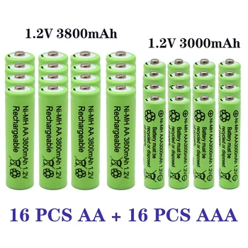 1.2V AA 3800mAh NI-MH įkraunamos baterijos+1.2 V AAA 3000 mAh Rechageable baterija NI-MH baterija - Nuotrauka 2  
