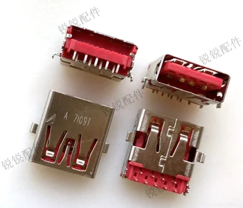 Nemokamas pristatymas Stalui pagamintas USB3.0 moteriškas pagrindas raudona guminė šerdis 9 kontaktų kriauklės plokštė nešiojamojo kompiuterio duomenų įkrovimo prievado lizdas - Nuotrauka 1  