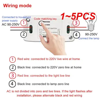 1~5PCS FunDeal 433 MHz Mini belaidis nuotolinio valdymo jungiklis RF mygtuko siųstuvo imtuvas 3.7v 4.5v 9v 12v 24v maitinimo jungiklis - Nuotrauka 1  