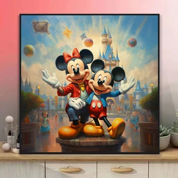 Disney 5D PASIDARYK PATS AB Aksominės drobės deimantų tapybos rinkiniai Mielas animacinis filmas Mikio deimanto meno kryžiaus dygsnio mozaikos rankdarbiai Namų dekorai - Nuotrauka 2  