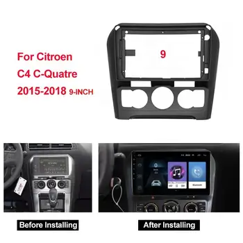 9 COLIŲ automobilio garso rėmelis GPS navigacija Fascia panelė Automobilio DVD plastikinis rėmas Fascia tinka 2015-2018 CITROEN C4 C-QUATRE - Nuotrauka 1  