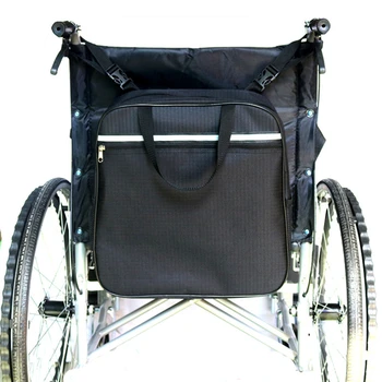 Neįgaliųjų vežimėlių krepšys Apsipirkimas Mobilumo saugykla Holdall rankena Paspirtukas Walker rėmo daiktadėžė Rankinės Juoda - Nuotrauka 2  
