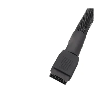 16PIN Vaizdo plokštė Alkūninis kabelis Vaizdo plokštė 2VHPWR tiesios galvos tekinimo galvutės kabelis PCIE5.0 kabelis 12 + 4PIN adapterio kabelis - Nuotrauka 1  