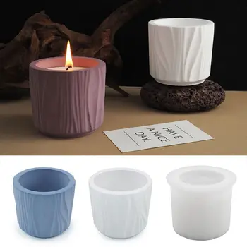 Pasidaryk pats amatų žvakių stiklainio formos minimalistinė apvali silikoninė laikymo dėžutė Pelėsių žvakių indas Namų dekoras - Nuotrauka 1  