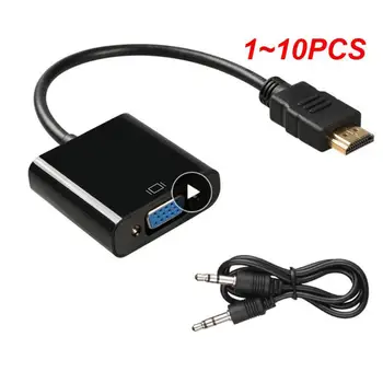 1 ~ 10PCS HDMI suderinamas su VGA adapteriu skaitmeninis į analoginį keitiklio kabelis PSLaptop televizoriaus dėžutei į projektorių Displayer HDTV - Nuotrauka 1  