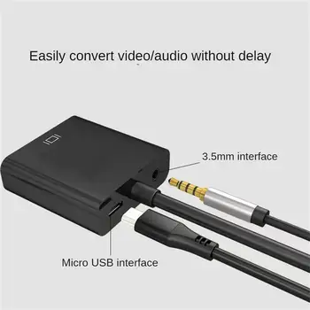 1 ~ 10PCS HDMI suderinamas su VGA adapteriu skaitmeninis į analoginį keitiklio kabelis PSLaptop televizoriaus dėžutei į projektorių Displayer HDTV - Nuotrauka 2  