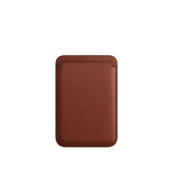 Su logotipu Magnetinis Magsafe odinis piniginės krepšio laikiklis, skirtas Magsafe iPhone 12 13 14 Pro Max Mini 14 Mag Safe galinis dangtelis - Nuotrauka 2  