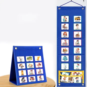 Tvarkaraštis Sieninė diagrama Vaikų rutina Mažylių kalendorius Mokymasis dėl elgesio namuose kasdienėje darbo kišenėje - Nuotrauka 1  
