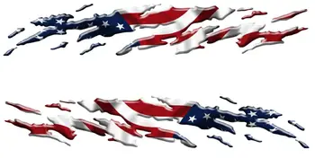Boat Car Truck Trailer American Flag Graphics Decal Racing Flag Lipdukai Wrap - Nuotrauka 1  