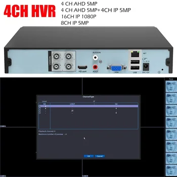 USAFEQLO Metal Shell 4CH 8MP AHD5MP H.265+ Xmeye 6 in 1 XVI TVI CVI NVR AHD CCTV DVR simuliacinis stebėjimo vaizdo registratorius - Nuotrauka 2  