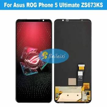 Asus ROG Phone 5 Ultimate ZS673KS LCD ekranas Jutiklinio ekrano skaitmeninimo priemonės surinkimas - Nuotrauka 1  