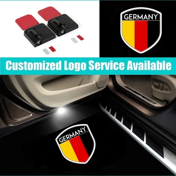 2 vnt Belaidis vokiškas logotipas Šešėlių žibintai Lempos pasveikinimo žibintai Automobilio durys LED Vokietijos vėliava pasveikinimo lazerinis projektorius - Nuotrauka 1  
