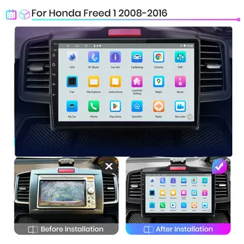 Android 11 automobilių radijas Multimedia Auto 2din DVD navigacijos vaizdo grotuvas Belaidis automobilių stovėjimo aikštelė Honda Freed Spike 2008-2016 - Nuotrauka 2  
