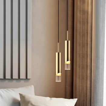 BERTH Nordic Brass pakabinamas šviestuvas LED modernus tiesiog kūrybingas vintažinis krištolo šviestuvas namų valgomojo miegamajame - Nuotrauka 2  
