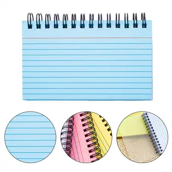 Smooth Paper Notebook Dvipusis rašymo sąsiuvinis Spalvingas ritės dizainas Sąsiuvinio spiralės rodyklės kortelės studijų biuro mokyklai - Nuotrauka 1  