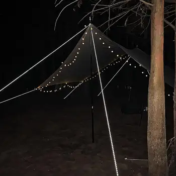 Guy Lines lauko palapinės virvės Kempingo virvė Dvigubas atspindintis stovyklos virvės virvės riedučių dizainas Palapinės tarpas atspindi šviesą - Nuotrauka 2  