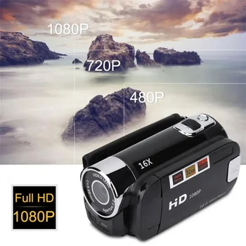 Skaitmeninis fotoaparatas 16X priartinimo kamera 1080P Full HD 16MP skaitmeninė kamera 270 laipsnių pasukamas ekranas fotografui pradedantiesiems - Nuotrauka 1  