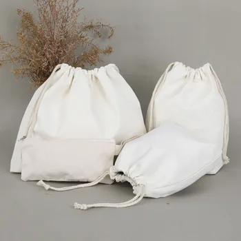 Sutraukiama raištis sutraukiama kišenė pasirinktinis tuščias drobės krepšys pasirinktinis logotipas ekologiškas sutraukiamas krepšys - Nuotrauka 1  