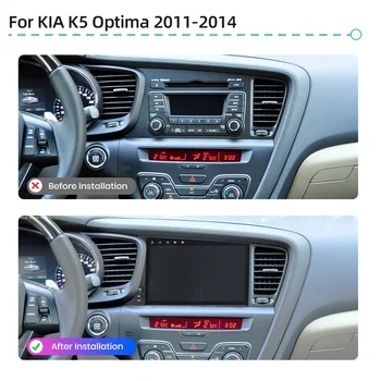 Android 13.0 Automobilinis multimedijos grotuvas CarPlay 4G WiFi GPS navigacija Bluetooth RDS DSP stereo automobilinis radijas, skirtas KIA K5 Optima 2011-2014 - Nuotrauka 2  