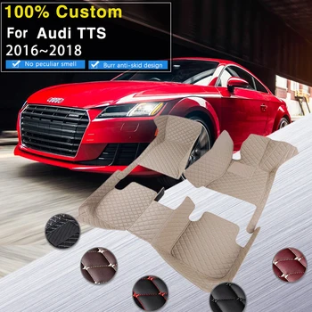 Automobiliniai grindų kilimėliai AUDI TTS 2016 2017 2018 odinis kilimėlis Patvarus padas Automatinis neslystantis kilimėlis Kilimai Interjero dalys Automobilių aksesuarai - Nuotrauka 1  