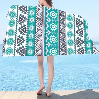 Vonios rankšluostis minkštos tekstūros paplūdimio rankšluostis patogus prisilietimas 150x75cm Europe America Style Greitai džiūstantis paplūdimio rankšluostis pajūriui - Nuotrauka 2  