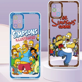 Disney Funny Simpsons Boy skaidrus telefono dėklas, skirtas Samsung A73 A72 A71 A53 A52 A51 A33 A32 A23 A22 A13 A12 Angelų akys - Nuotrauka 1  