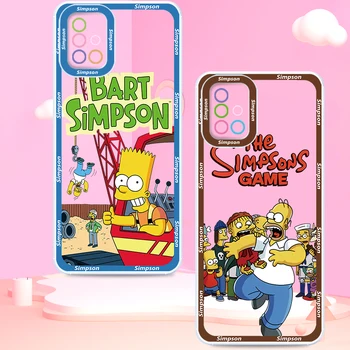 Disney Funny Simpsons Boy skaidrus telefono dėklas, skirtas Samsung A73 A72 A71 A53 A52 A51 A33 A32 A23 A22 A13 A12 Angelų akys - Nuotrauka 2  
