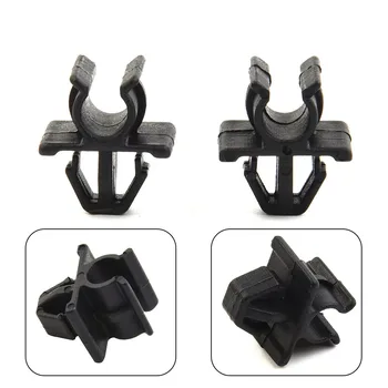 Clip Rod Clip Auto Black Exterior for Nissan Hood Hood Panels Parts Plastic Prop 2x Accessories Accessory Cars - Nuotrauka 2  