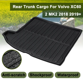 Galinis bagažinės kilimėlis Grindys Kiliminė bagažinė Krovininis laineris Bagažinė Padėklas Volvo XC60 2 MK2 2018 2019+ Purvo apsauga atsparus vandeniui - Nuotrauka 1  