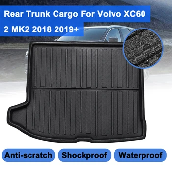 Galinis bagažinės kilimėlis Grindys Kiliminė bagažinė Krovininis laineris Bagažinė Padėklas Volvo XC60 2 MK2 2018 2019+ Purvo apsauga atsparus vandeniui - Nuotrauka 2  
