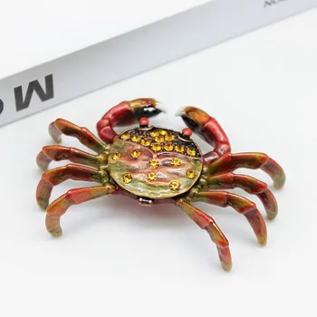 Nauja dovanų emalio lydinio dekoratyvinė dėžutė Kūrybinė dekoracija Krabų stalo dekoracijos - Nuotrauka 1  