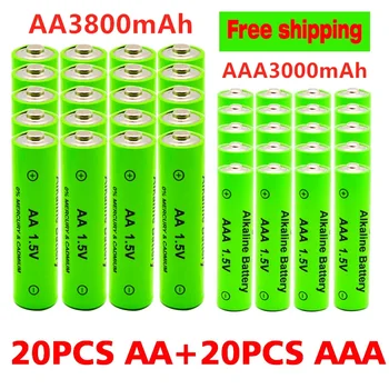 AA AAA įkraunamos šarminės baterijos 1.5V 3800mAh ir 3000mAh degiklio elektroniniams prietaisams MP3 baterija - Nuotrauka 1  
