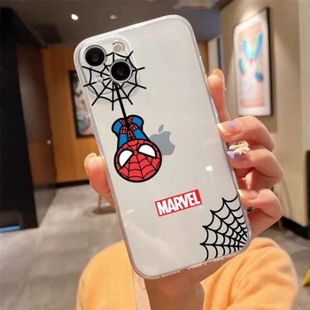Iron Man Marvel Cool, skirtas iPhone 14 13 12 11 Pro Max XS Max X XR 7 8 Plus 6S 5S skaidrus telefono dėklas - Nuotrauka 1  