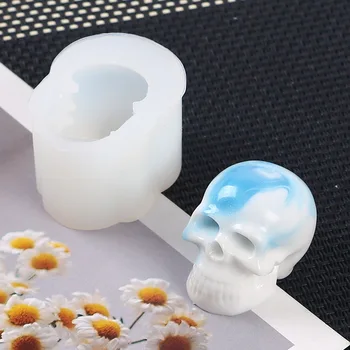 Kaukolės silikoninės žvakių formos 