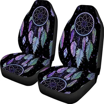 Buybai 2PCS automatinių sėdynių užvalkalai pilnas komplektas 2 priekinėms sėdynėms Madingas violetinis 